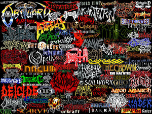 Una ilustración representativa de las 13 mejores bandas de Death Metal en el escenario mundial.