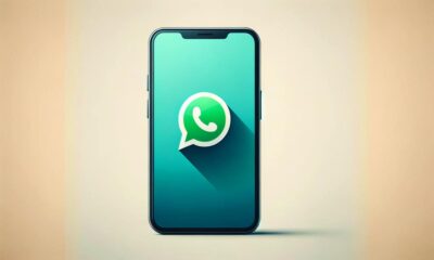 Smartphone moderno mostrando icono similar a WhatsApp