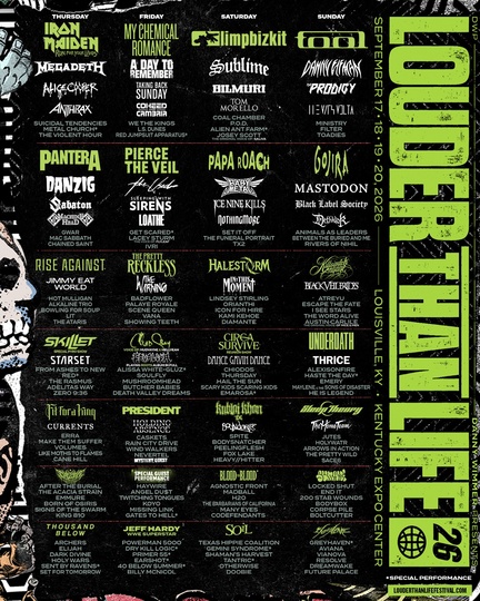 Louder Than Life 2026 revela el cartel más grande de su historia con casi 200 bandas en siete escenarios