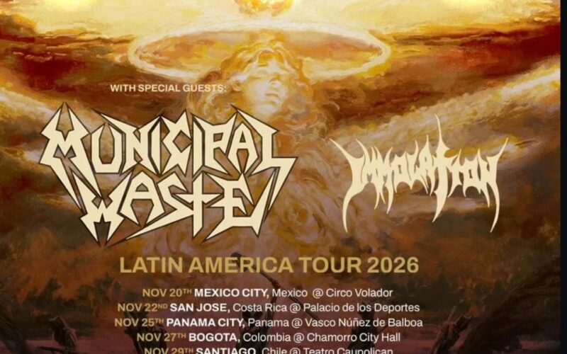 Testament anuncia el Latin America Tour 2026 con Municipal Waste e Immolation