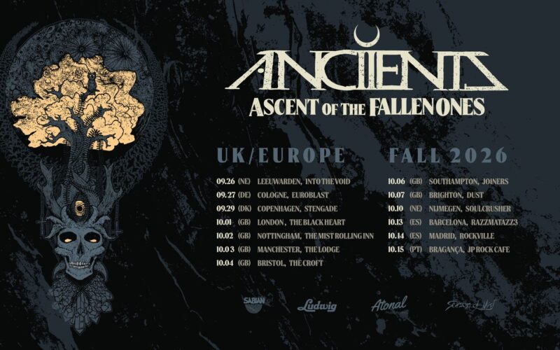 Anciients confirma gira europea «Ascent of the Fallen Ones» con quince fechas en otoño de 2026
