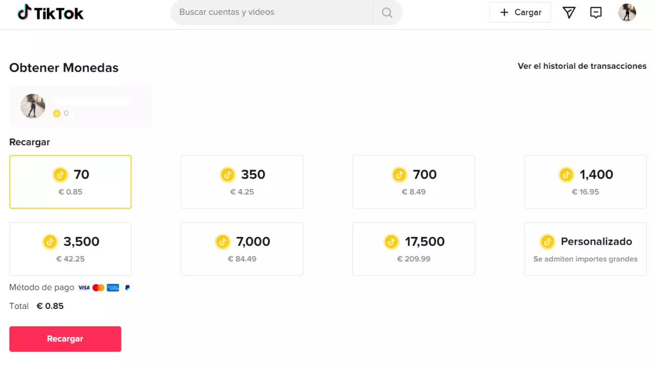 monedas tiktok pesos mexicanos