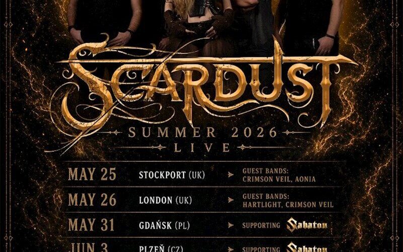 Scardust anuncia gira europea de verano y dos shows en arenas como teloneros de Sabaton