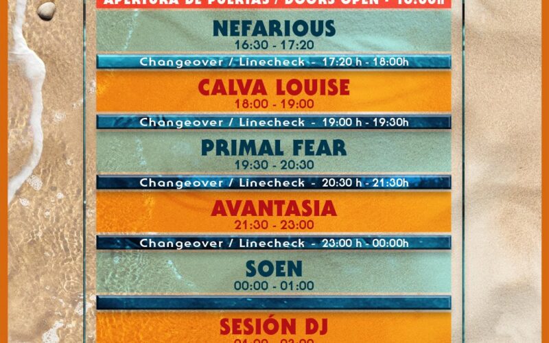 sun & thunder 2026 anuncia sus horarios oficiales a diez días del festival