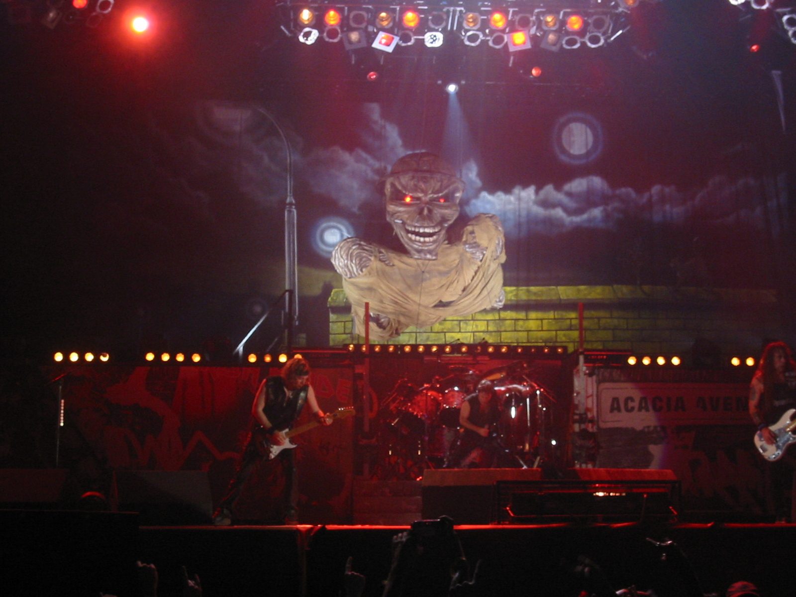 Escenario típico de una gira de Iron Maiden