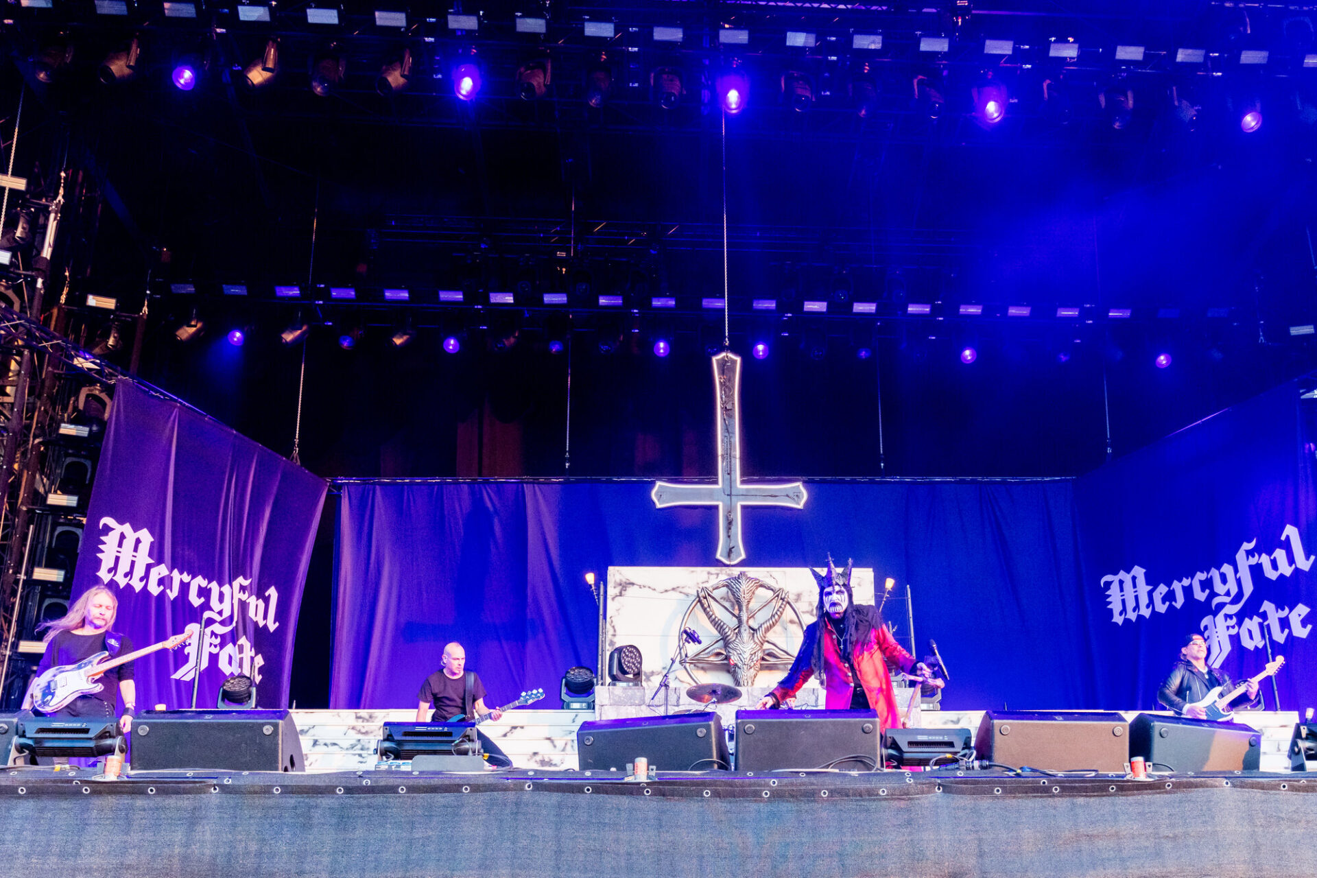 Mercyful Fate en vivo en el festival Wacken 2022, banda donde King Diamond y Michael Denner coincidieron antes de su carrera solista