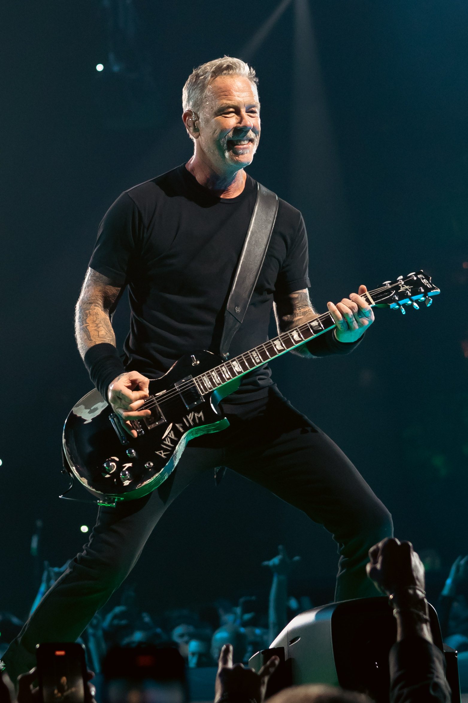 James Hetfield de Metallica en vivo en Ámsterdam