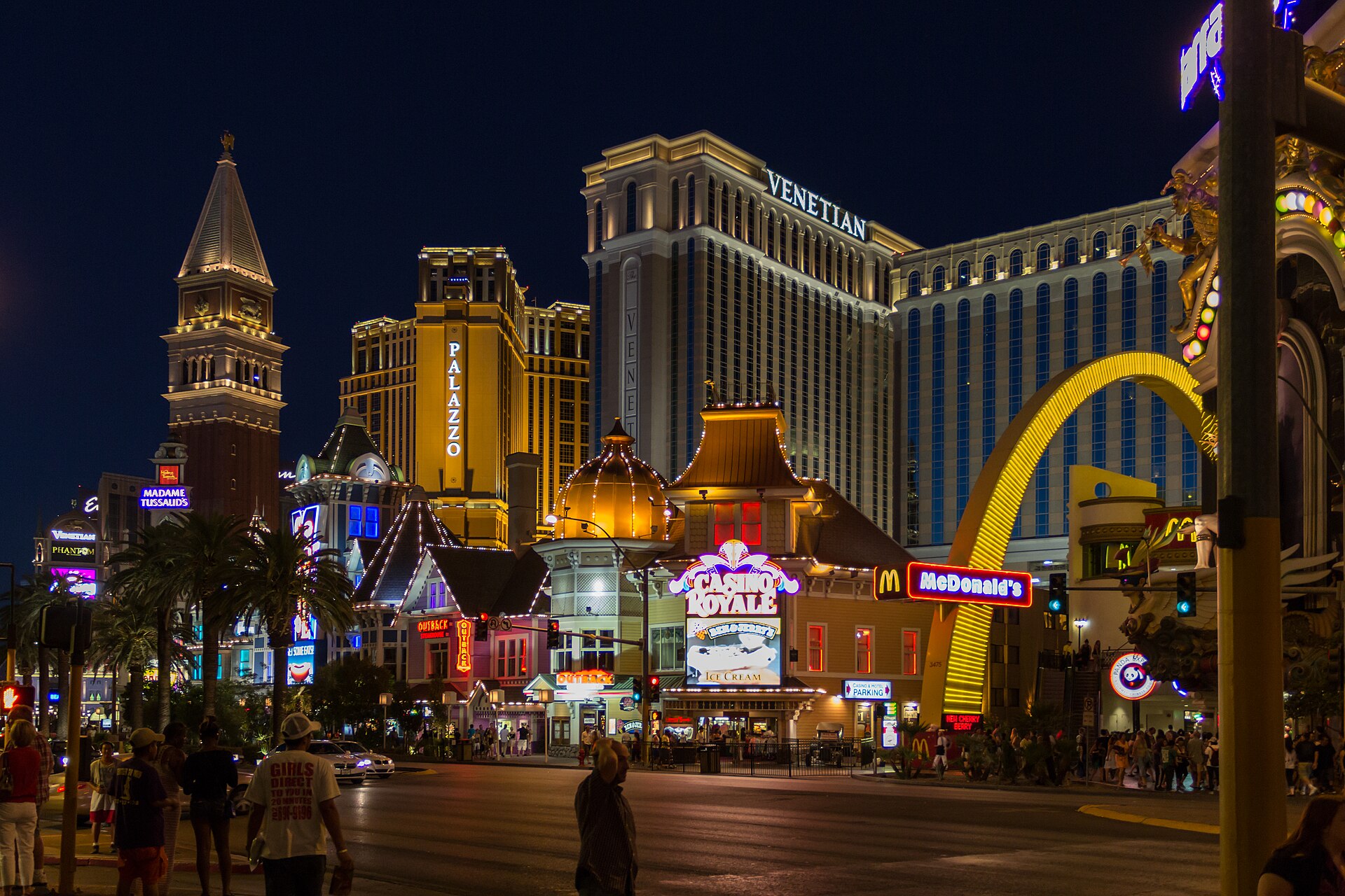 El hotel Venetian en Las Vegas, sede de la tienda y el Black Box de la residencia de Metallica en Sphere